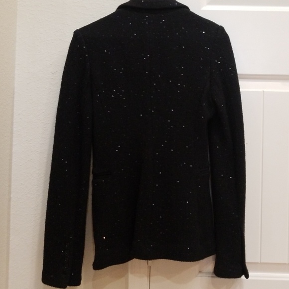 COPY - BCBGMAXAZRIA Sequins 100% Wool Knit Blazer - Picture 5 of 6